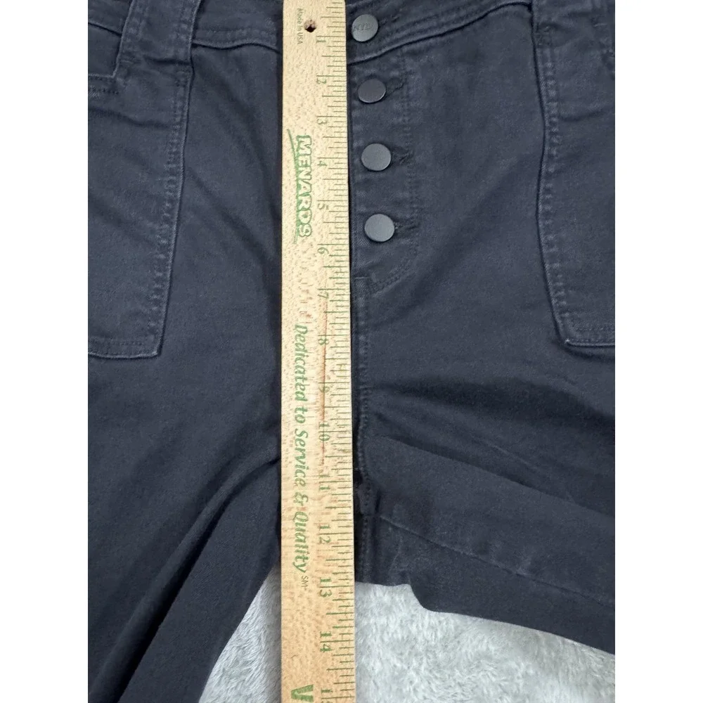 NYDJ Jeans Womens 20W‎ Black Lift Tuck Technology Wide Leg Button Fly Cropped